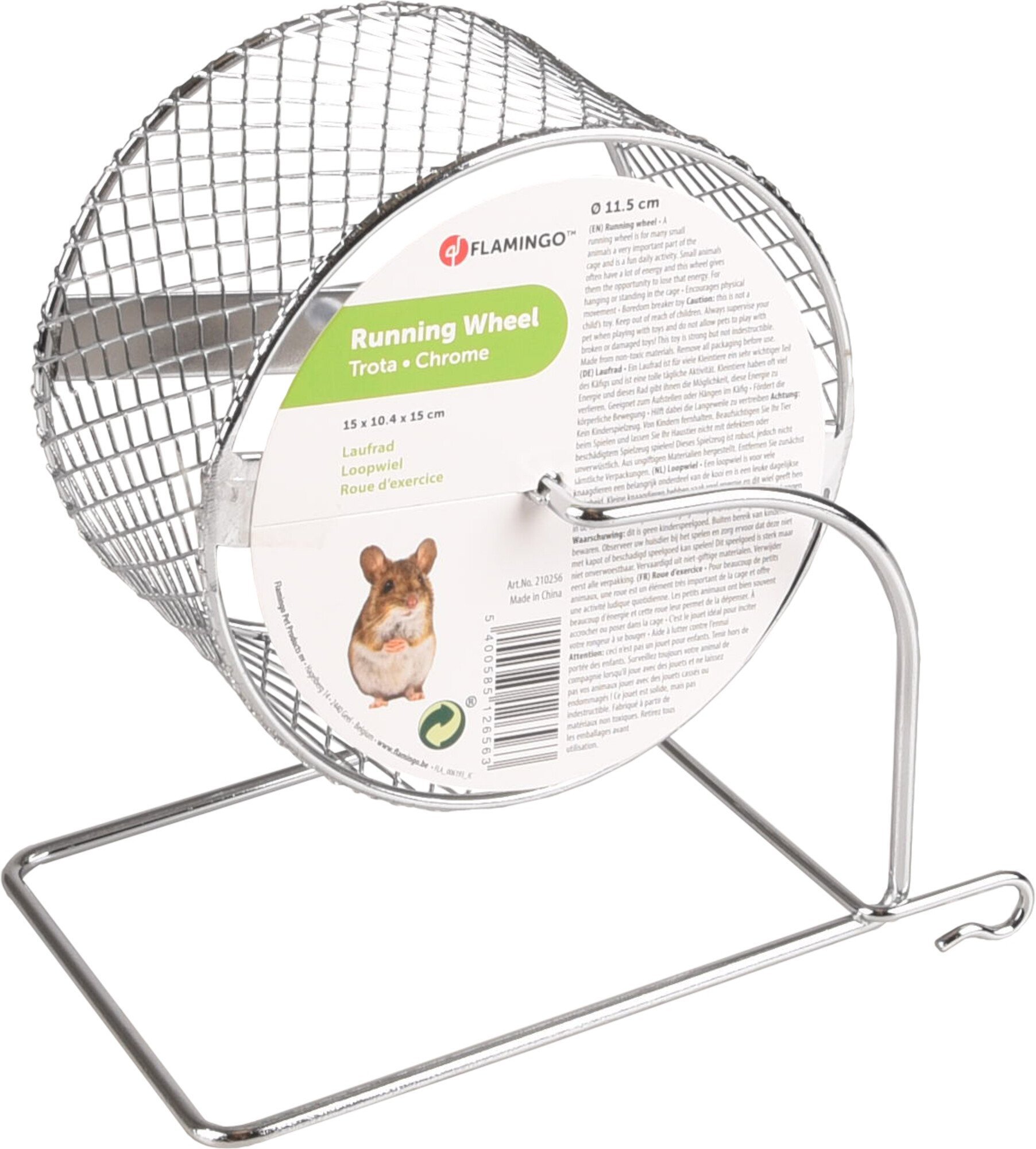 FLAMINGO KOŁOWROTEK METALOWY CHROMOWANY 11,5cm