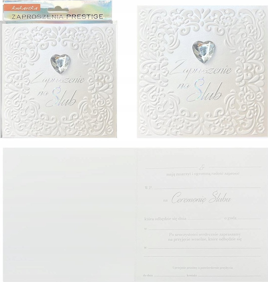 Teka Zaproszenie ¦lub 5szt