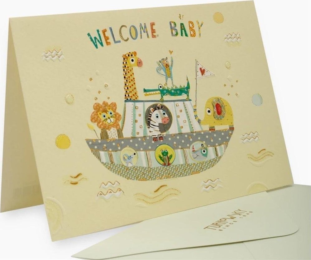 Turnowsky Karnet B6 + koperta Narodziny łódka