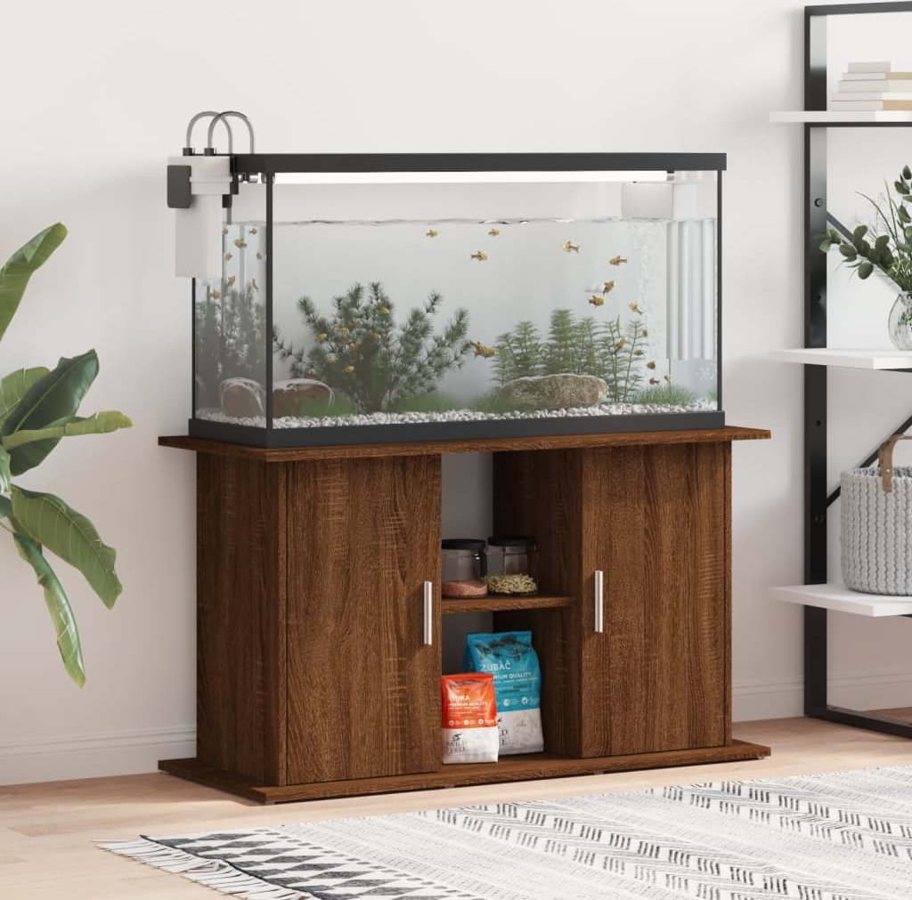 vidaXL Szafka pod akwarium, brązowy dąb, 101x41x58 cm