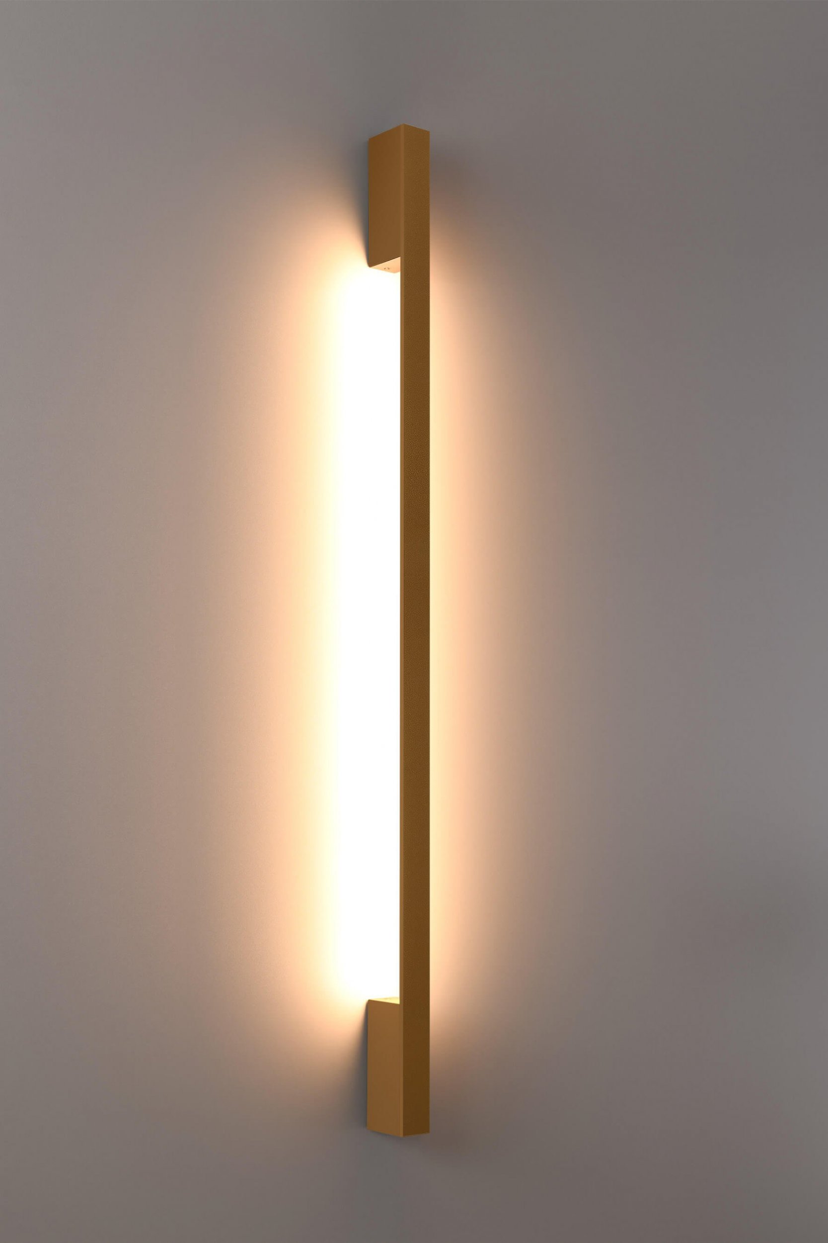 Kinkiet Thoro Ścienna lampa podłużna Sappo LED 20W do gabinetu złota
