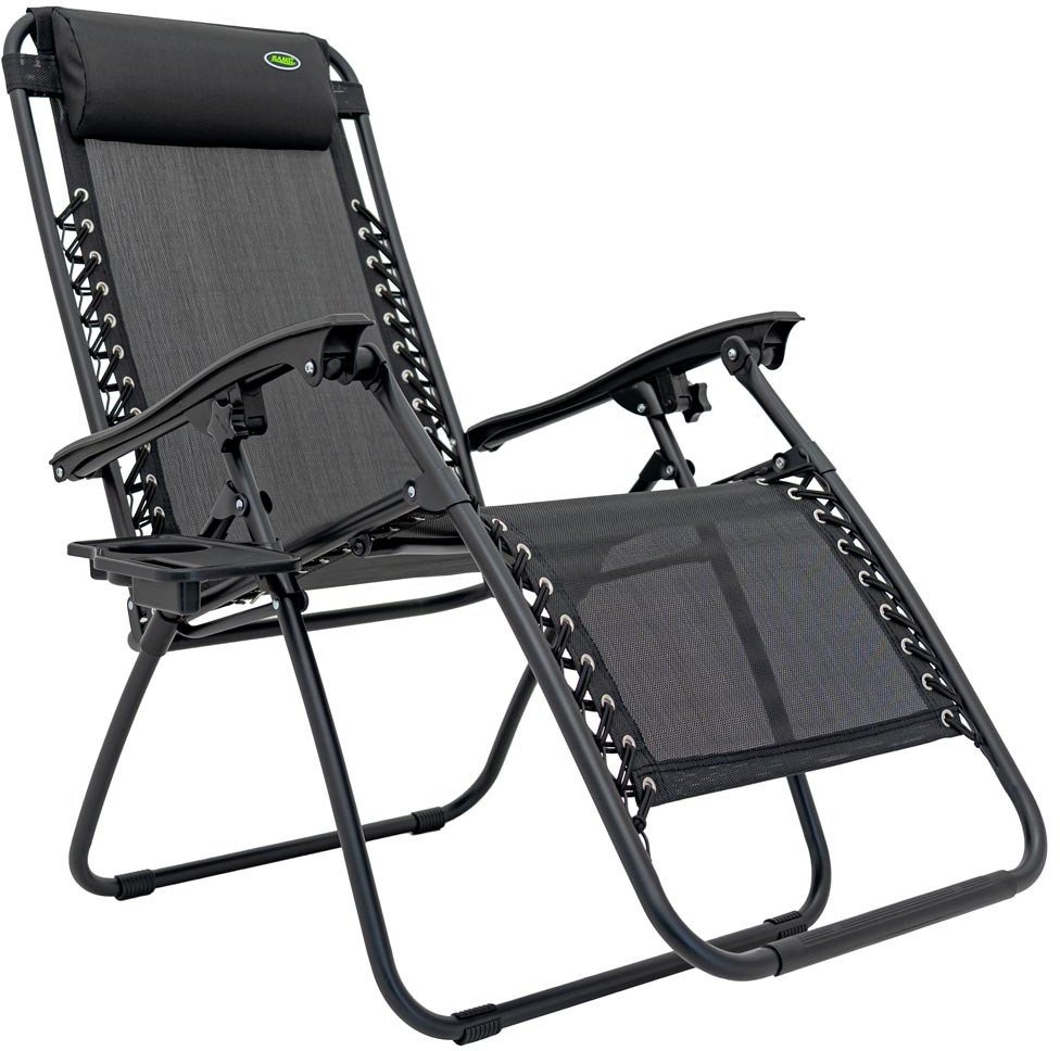 Leżak Ogrodowo Plażowy Czarny