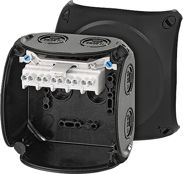 Hensel Puszka n/t 104x104x70mm 5P 4 mm2 IP66/67 czarna KF 0404 B (62000050)