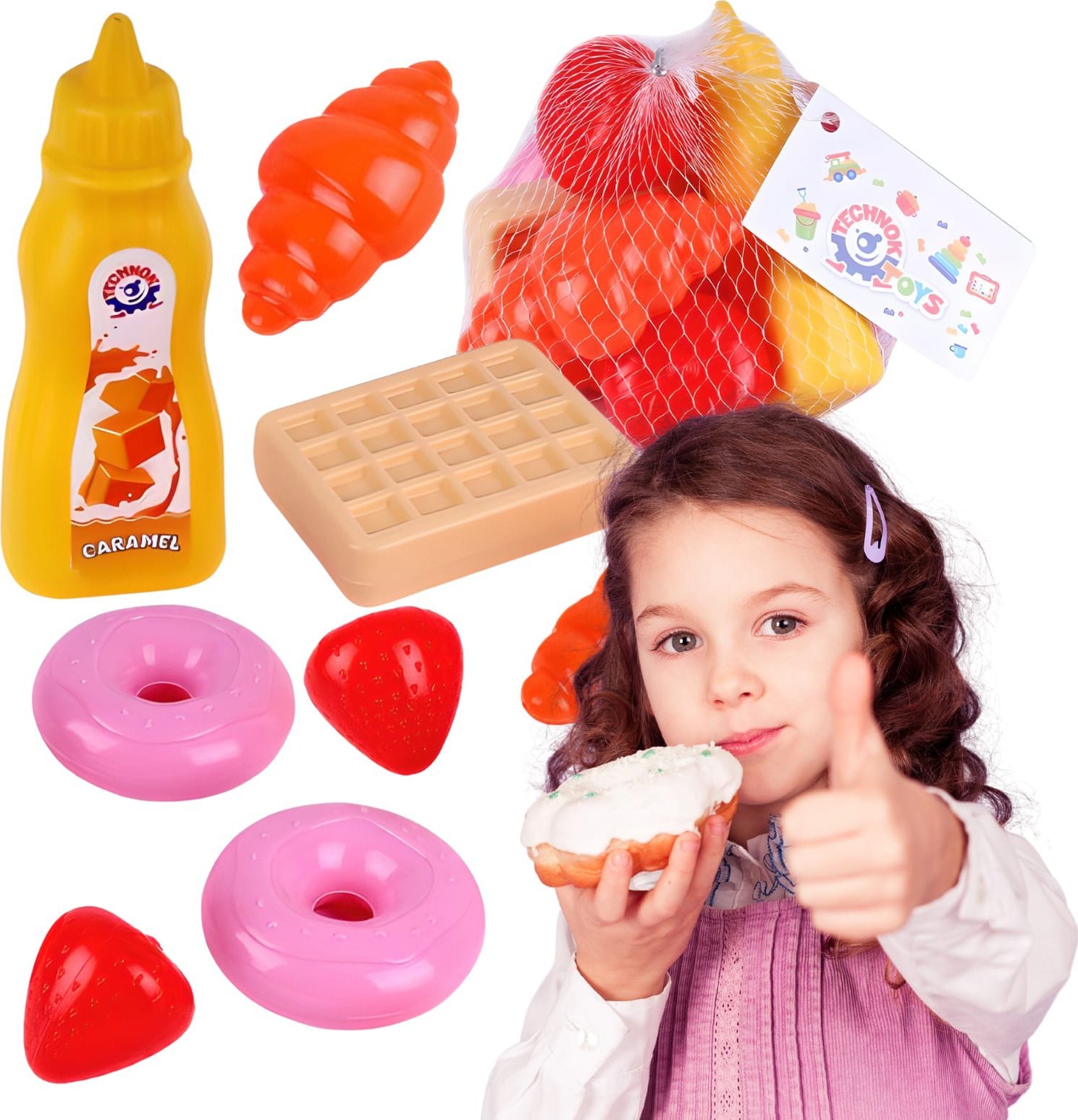 Zestaw Słodkich Produktów Spożywczych Urocze Desery Plastikowe Słodkości