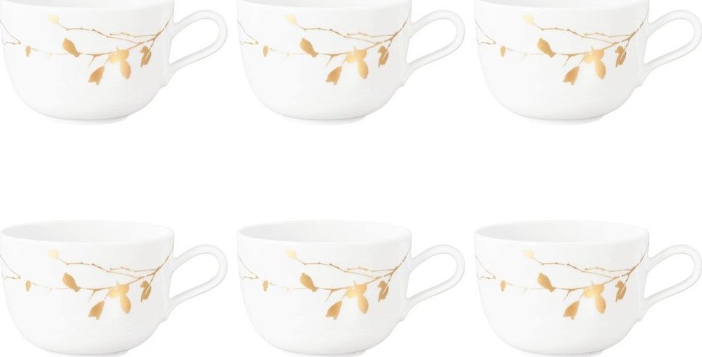Zestaw 6 filiżanek porcelanowych do kawy 380 ml biały - Seltmann