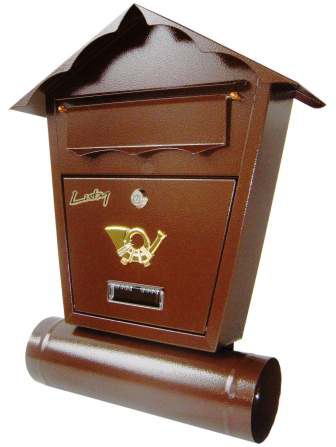 Skrzynka na listy brązowa z tubą SD2T