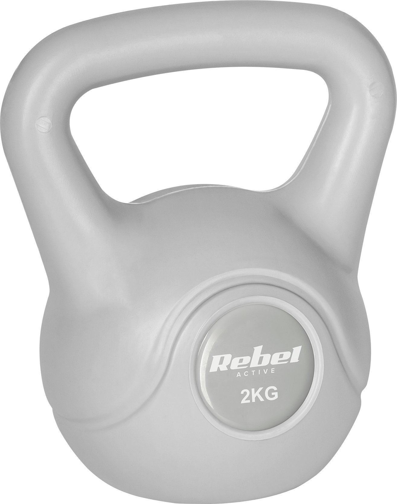 Kettlebell bitumiczny 2 kg szary REBEL ACTIVE