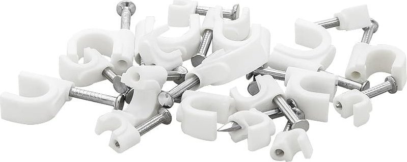 Blow 42-009# Uchwyt kabla 4mm biały okrągły