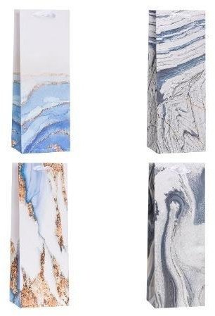 Torebka ozdobna na butelkę 12x36x9cm mix ROZETTE