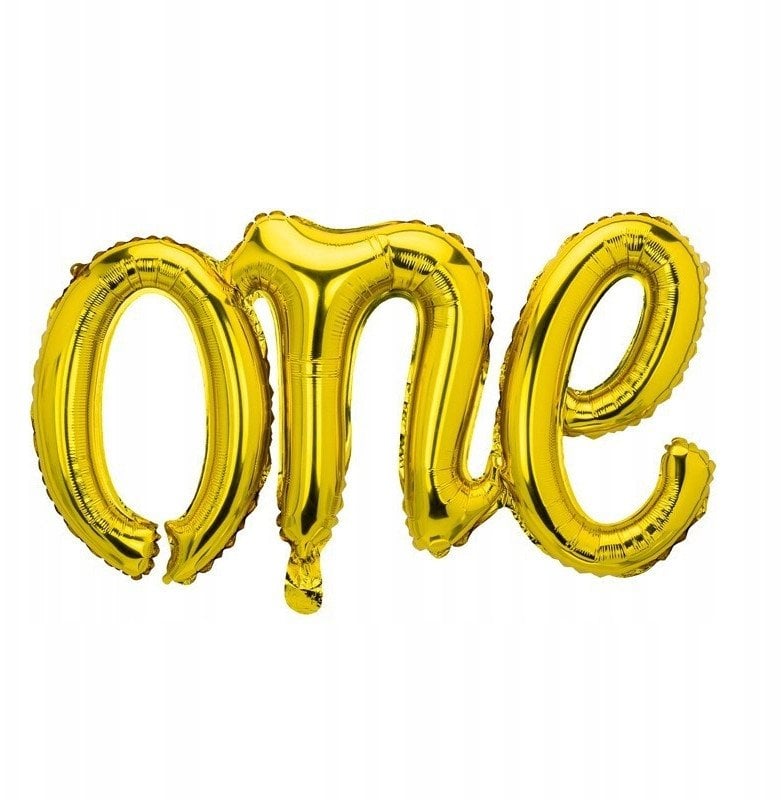 *****Balon foliowy One 66x37cm złoty 32856