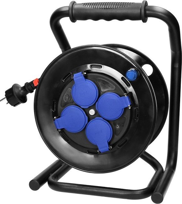 Orno Przedłużacz bębnowy profesjonalny IP44, 4 gniazda 2P+Z (schuko), kabel gumowy olejoodporny, H07RN-F 3x2,5mm2, długość 20m, unika