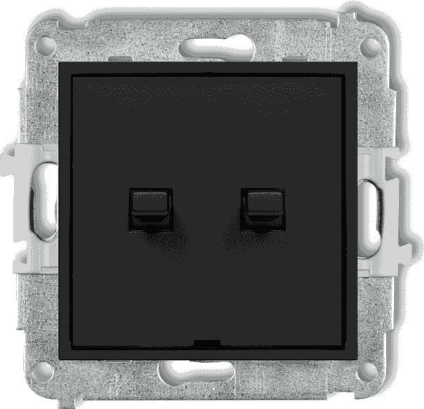 Karlik MINI Łącznik świecznikowy w stylu amerykańskim czarny mat 12MWPUS-2