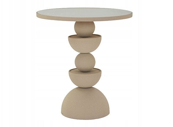 Stolik kawowy z lustrzanym blatem DUNE, Ø 45 cm