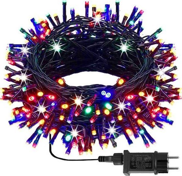 Lampki choinkowe Springos Lampki choinkowe 500 led zimny multikolor + zimny biały flash 27,5 m oświetlenie świąteczne IP44 UNIWERSALNY