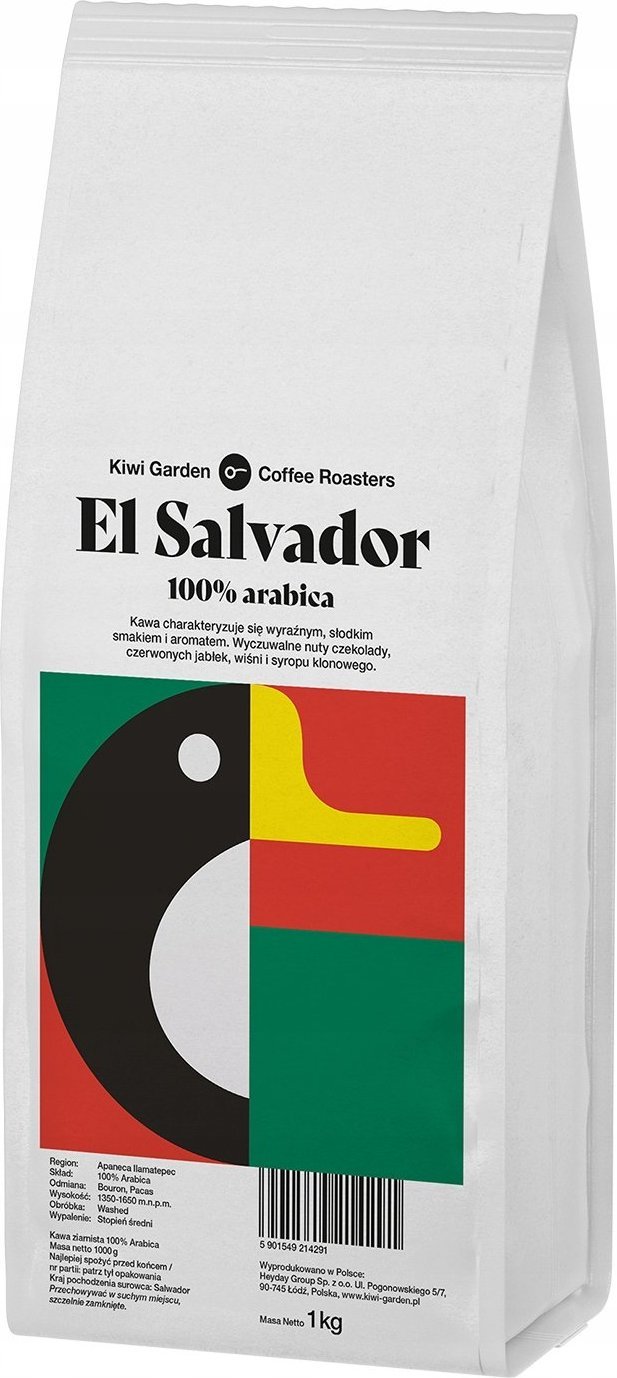 Kawa ziarnista Kiwi Garden Salvador 1 kg