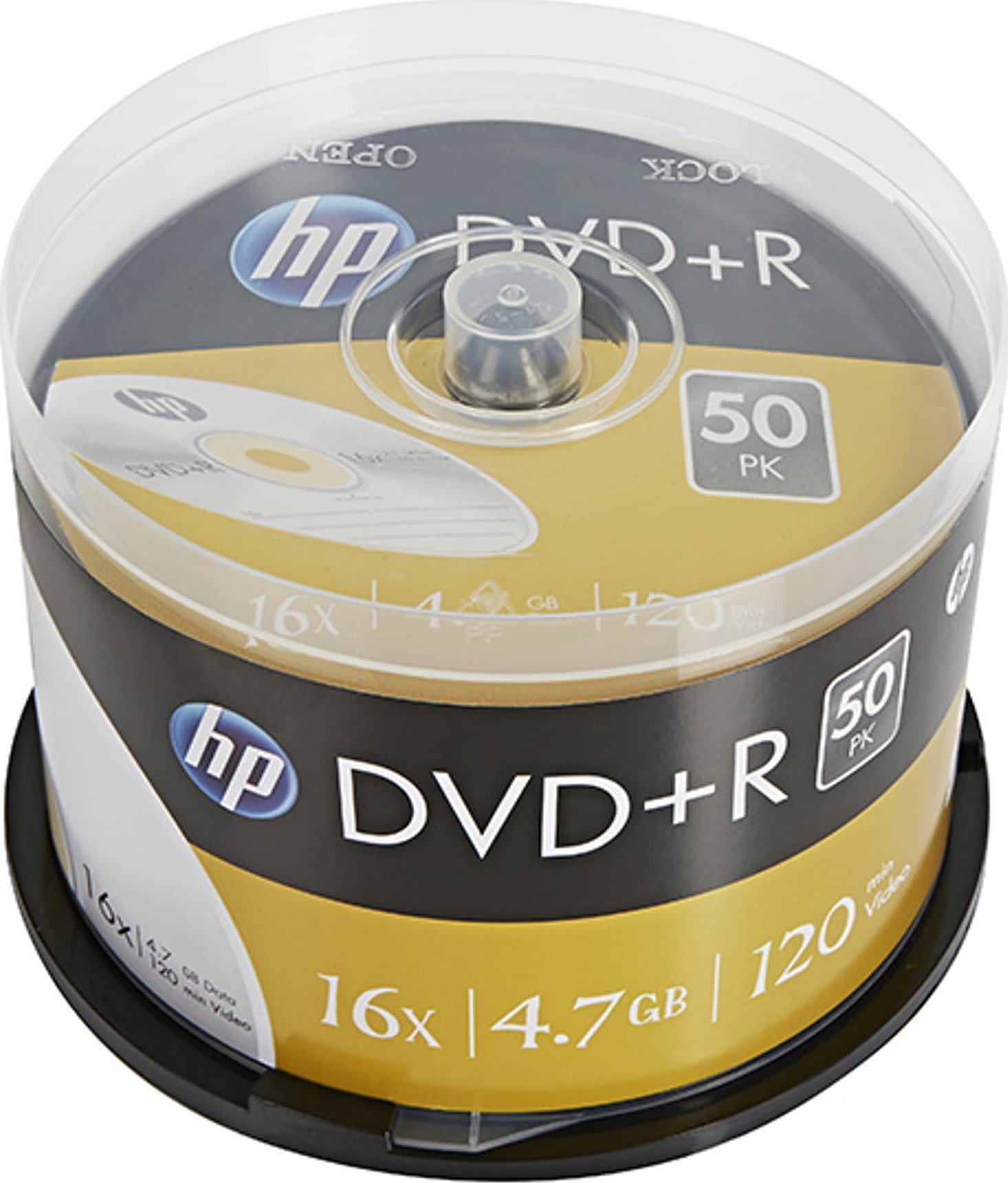 HP HP DVD+R | 4.7GB | x16 | cake 50 | 12cm | bez moÅ¼liwoÅci nadruku