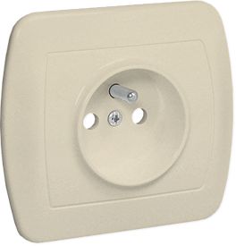 Kontakt-Simon Gniazdo pojedyncze Simon Akord z uziemieniem 16A beżowy (AGZ1e/12)