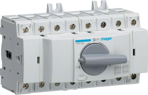 Hager Przełącznik w układzie przełącznym I-0-II 4P 80A (HIM408)