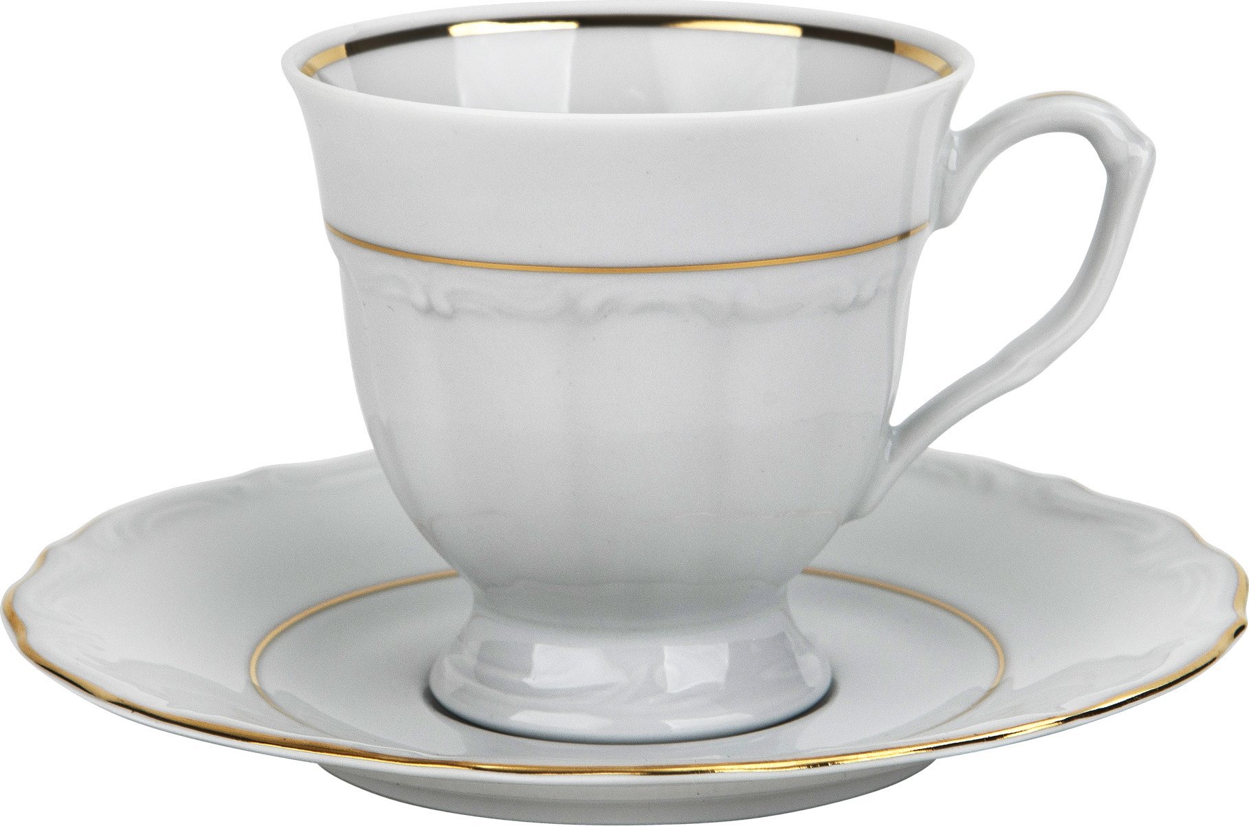 Ćmielów Komplet 6 filiżanek 250 ml + spodki Maria Teresa Gold