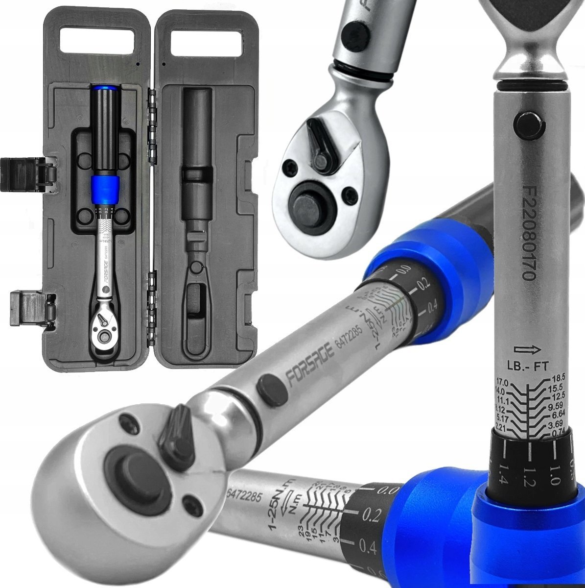 Klucz dynamometryczny 1/4" 1-25Nm PREMIUM