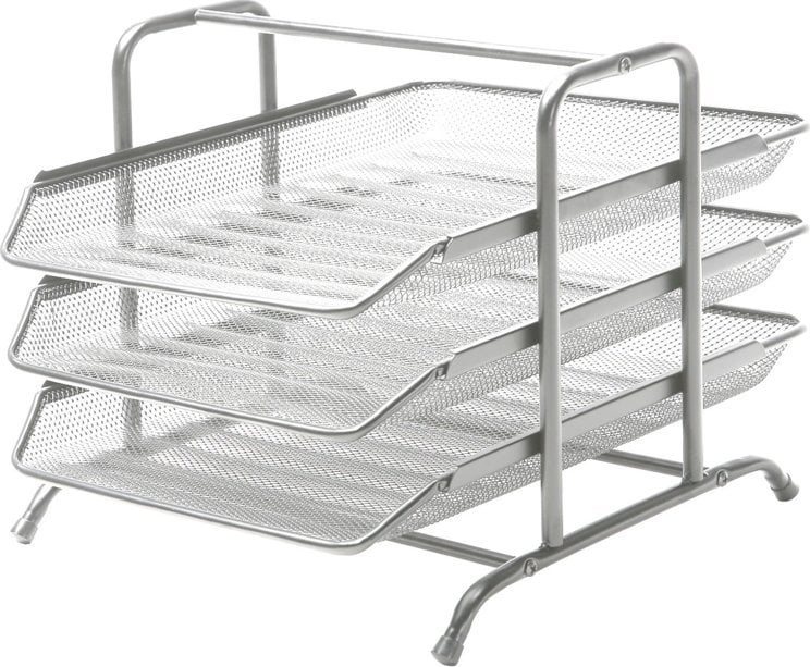 Stickn Brevbakkesæt tråd metal MESH m/3 bakker sølv