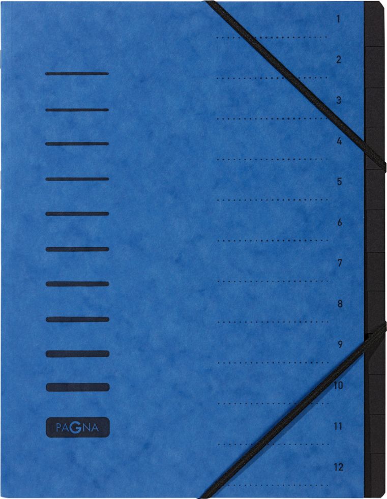 Pagna Teczka 12 Fächer 1-12 blau