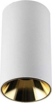 Lampa sufitowa V-TAC Oprawa Sufitowa V-TAC GU10 Okrągła Natynkowa Tuba Biały+Złoty 80x140mm VT-882 3 Lata Gwarancji