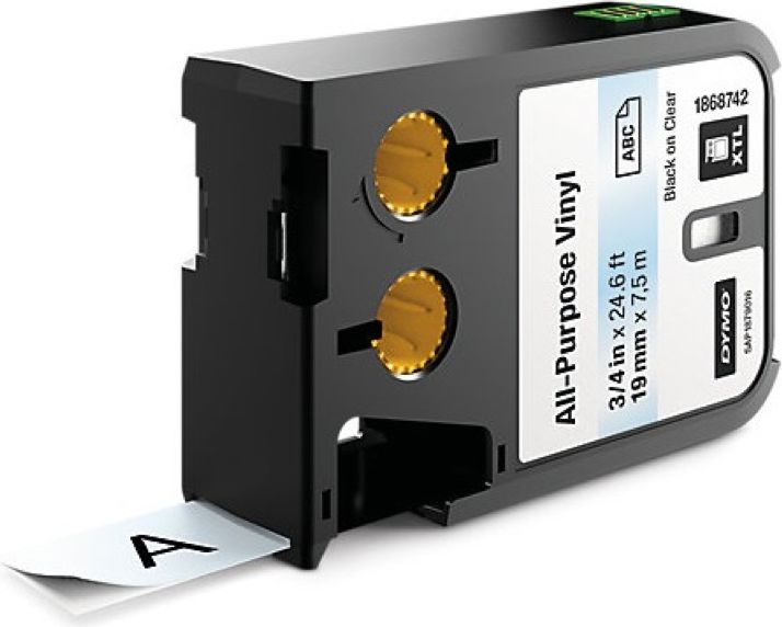 Dymo XTL 19 mm x 7 m Czarna, winylowa (1868742)