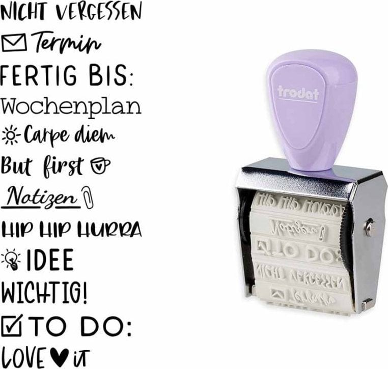 Trodat trodat Creative Mini/V2 Pastell Lila + Kissen 3Farben 1129