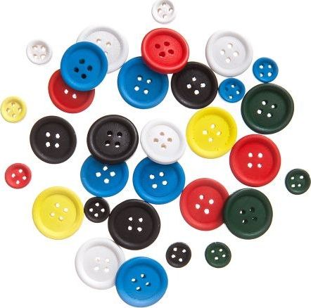 DP Craft Guziki drewniane DPCRAFT Mix 30szt. - Brights Dalprint