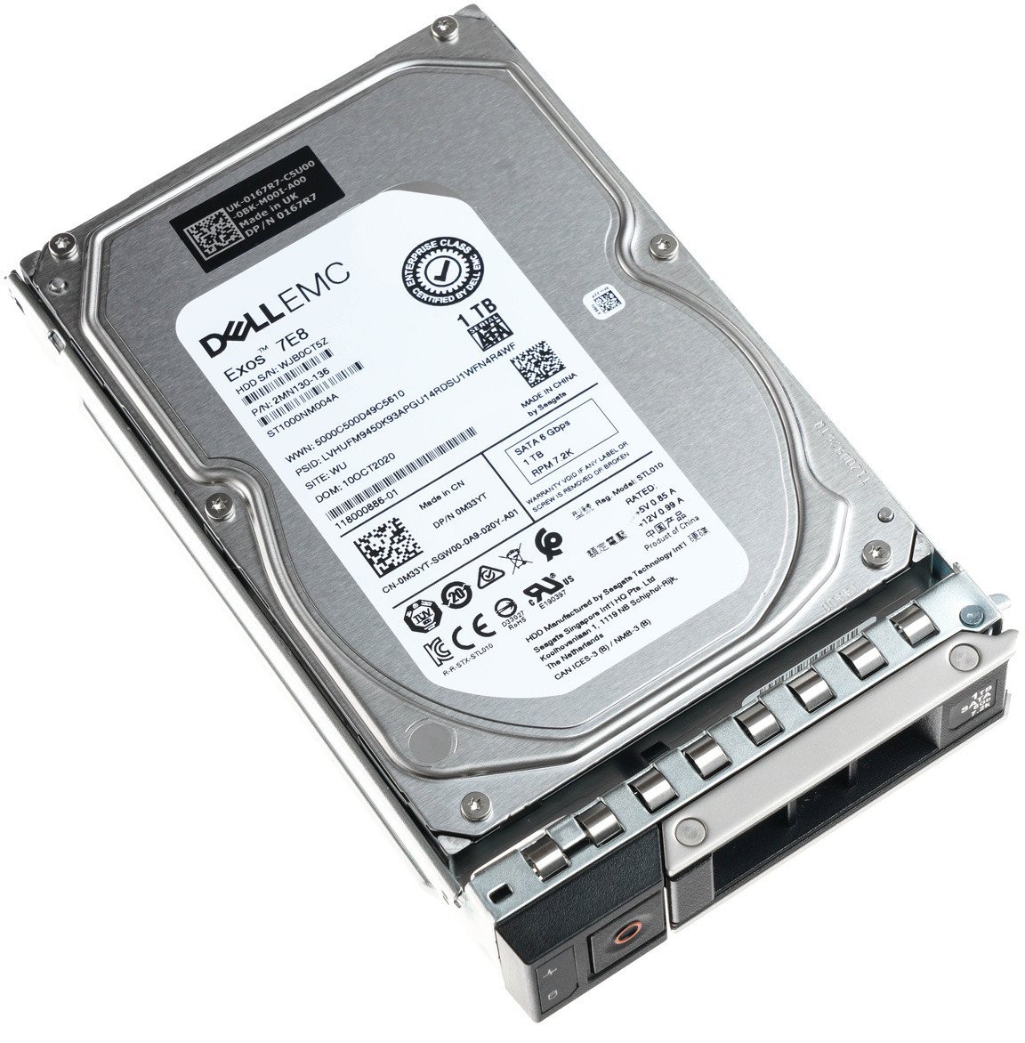 Dysk serwerowy HDD z kieszenią DELL Seagate EXOS 7E8 3.5'' 1TB ST1000NM004A