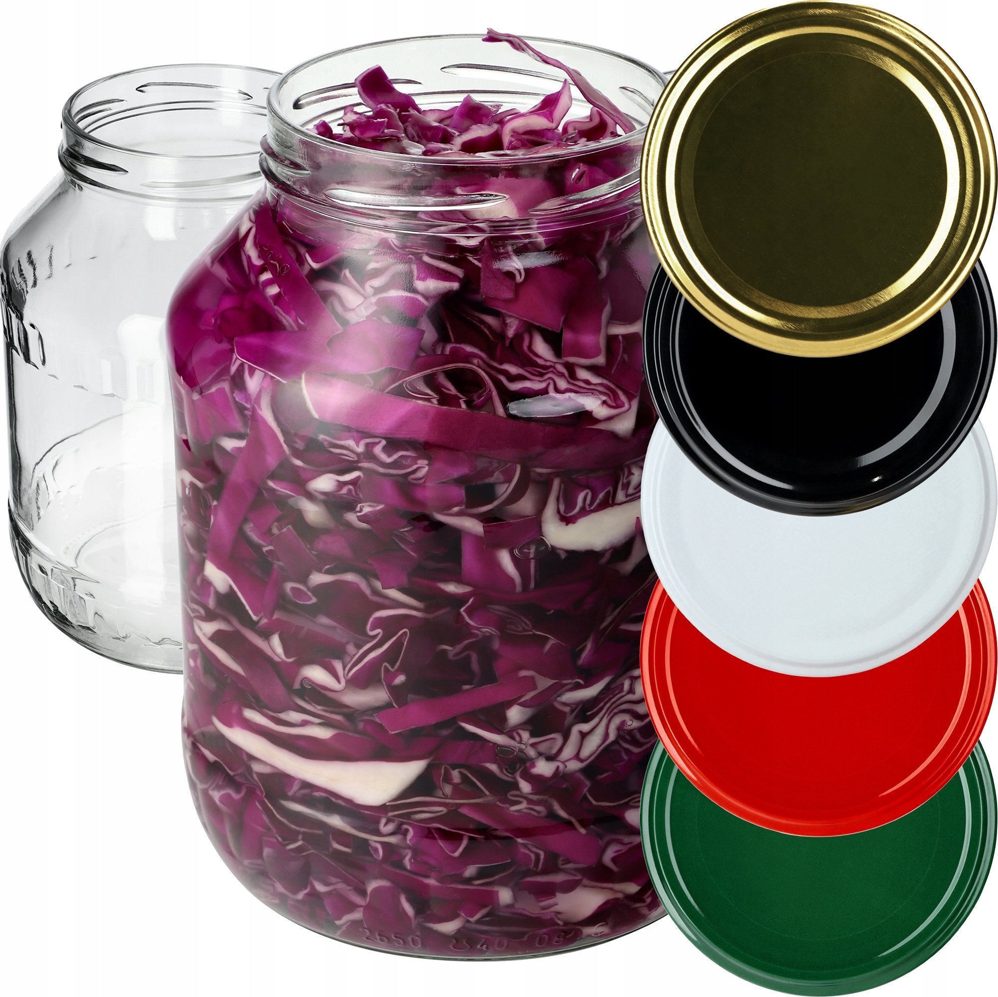 Kadax 4x Słoik Słój 2,5L + Zakrętka Na Nalewki Ogórki