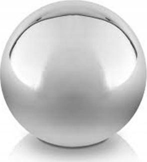 Polnix Kula dekoracyjna ceramiczna 9 cm srebrna