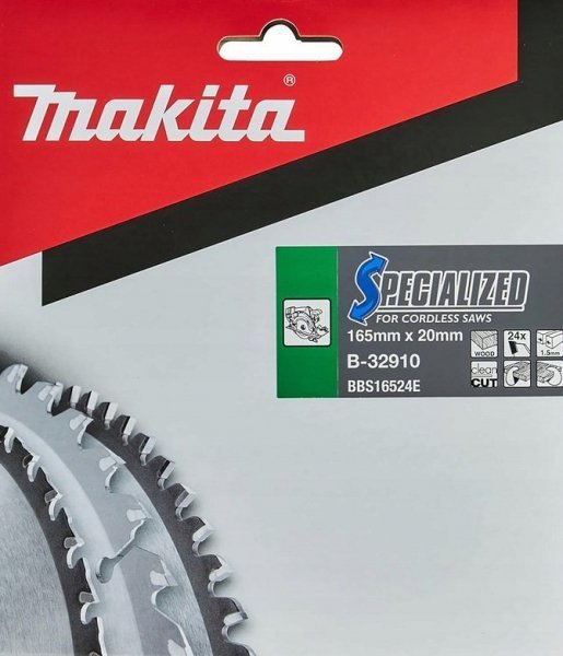 Makita Makita B-32910 SPECIALIZED Saw Blade 165x20x24Z