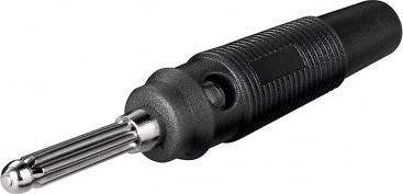 Goobay Wtyk bananowy 4mm czarny (11399)