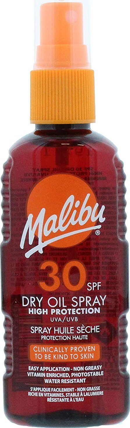 Malibu Malibu Dry Oil Spray SPF30 Olejek Brązujący Do Opalania 100ml