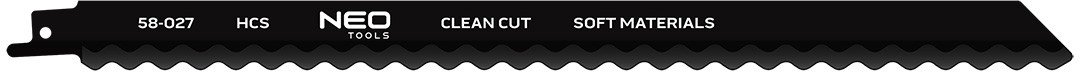 Brzeszczot do piły szablastej do czystego cięcia izolacji, gumy, kartonu 300 mm, HCS