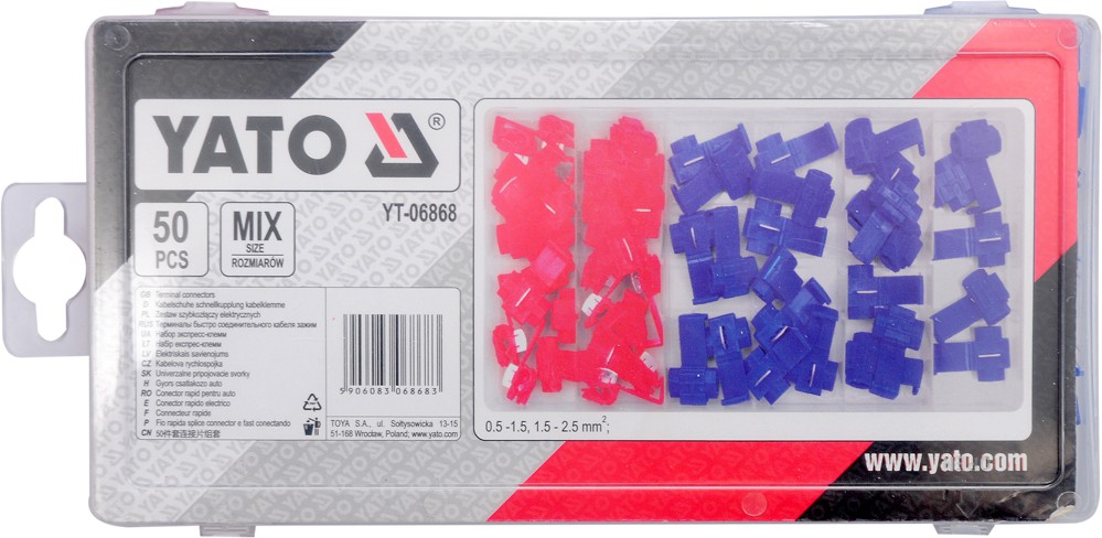 Yato Zestaw szybkozłączy elektrycznych 50szt. (YT-06868)