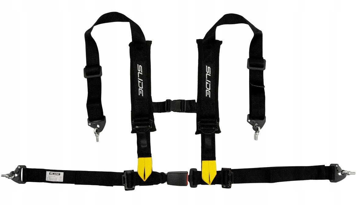 Pasy sportowe Slide V2 Czarne 4P 2" E4