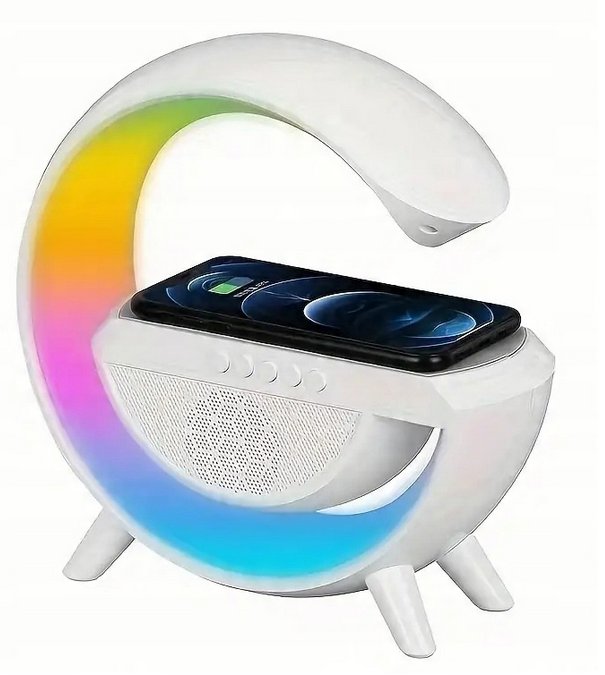 Głośnik ładowarka RGB lampka LED