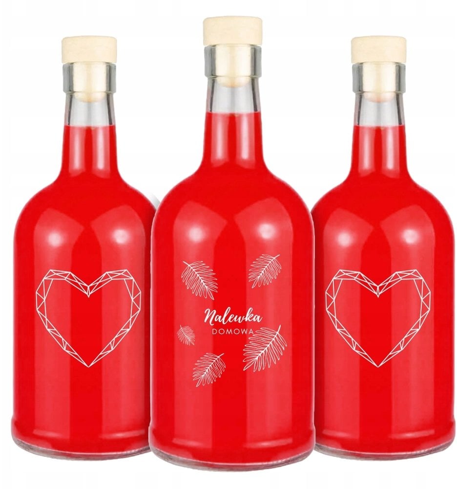 10X BUTELKI TADEK 500ml z nadrukiem na nalewki