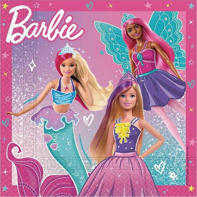 Serwetki papierowe Barbie Fantasy 33x33cm 20szt