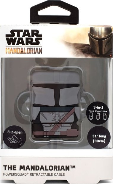 Triton Thumbs Up PowerSquad The Mandalorian kabel USB 0,6 m USB A USB C/Micro-USB B/Lightning Czarny, Szary