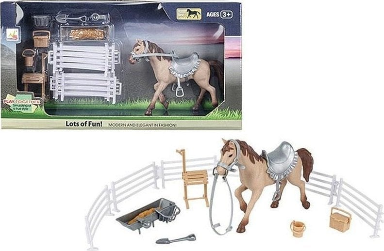 Figurka Adar Zestaw koń z zagrodą