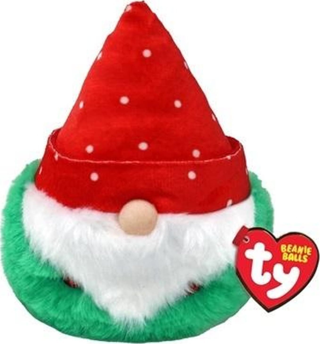 TY Beanie Balls Turvey - gnom w czerwonej czapce
