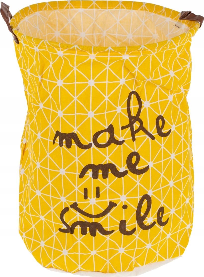 Organizer kosz pojemnik na pranie zabawki ubrania żółty