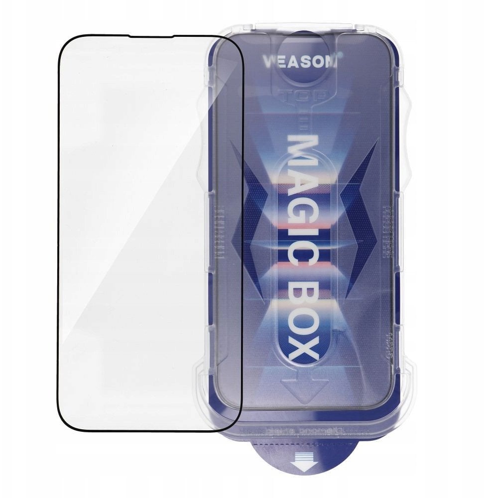 Szkło Hartowane 6D Pro Veason Easy-Install Glass + Aplikator - do Iphone 13 Pro Max / 14 Plus czarny
