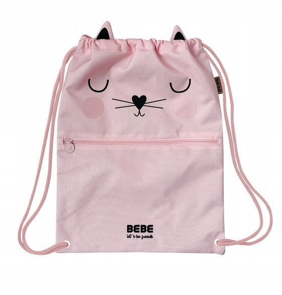 Worek z kieszonką na suwak Kot BB Friends