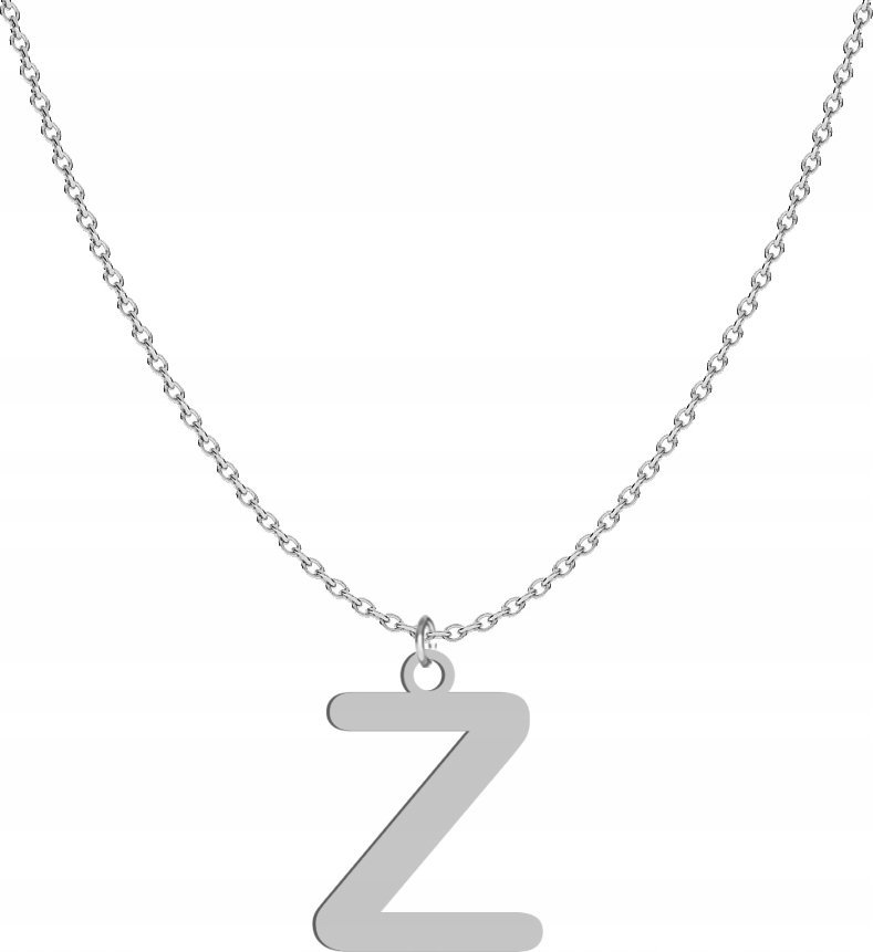 Radziszewska Jewellery Srebrny naszyjnik LITERA Z DEDYKACJA GRATIS