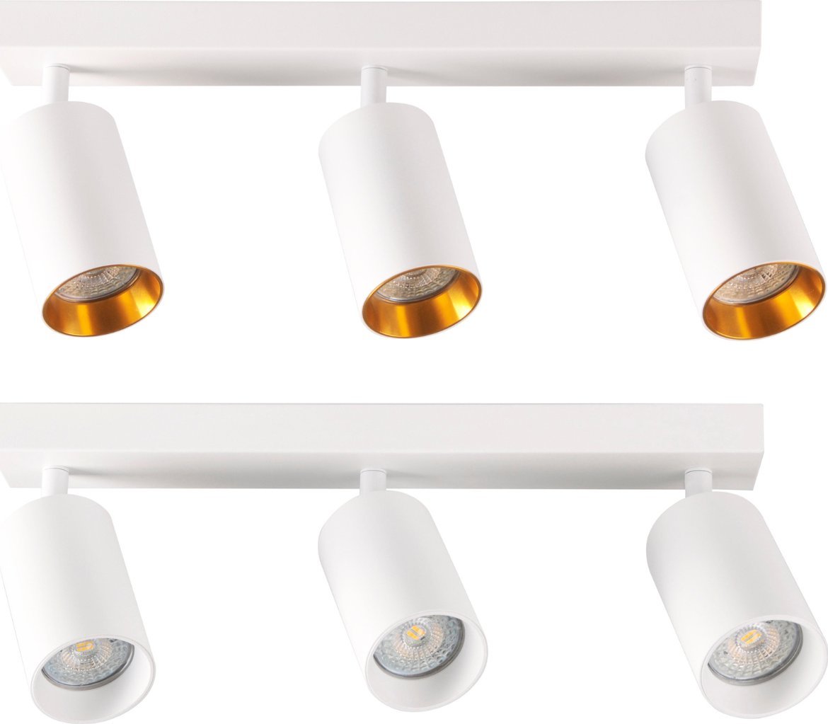 Lampa sufitowa Sanico Lampa ścienno-sufitowa Polux Maribel 3xGU10 biało-złota + biały